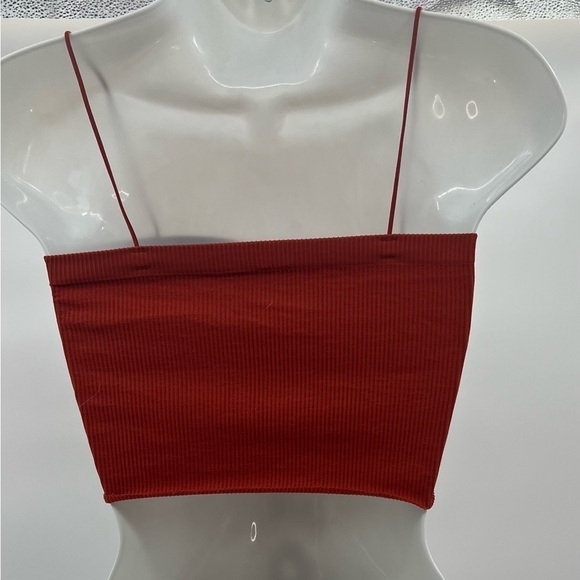 Urban Outfitters Out From Under Rust Color Ribbed Crop Cami Sz S - Picture 6 of 7